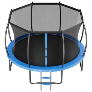 Trampoline D'ext&eacute;rieur 427 X 427 Cm-Duoku-Avec Filet De S&eacute;curit&eacute; Et Coussin Epais-Certifi&eacute; Astm-Capacit&eacute; Maximale De 204 Kg - Neuf