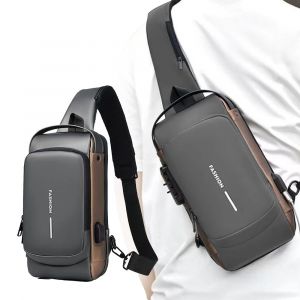 Sac &Agrave; Dos Bandouli&egrave;re Antivol Avec Port Usb, Sac Bandouli&egrave;re L&eacute;ger Pour Le Sport Et L'usage Quotidien - Neuf