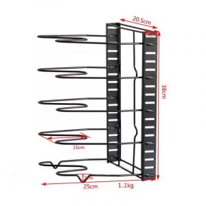 Organisateur De Support De Casseroles 5/8 Niveaux En Option Casseroles Couvercle Oragnizer Comptoir De Cuisine Armoire Porte-Couvercle De Casserole Cinq Couches - Neuf