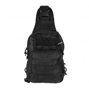 Sac A Bandouliere Militaire Robuste De 20 L Pour Homme, Ideal Pour Les Voyages, La Randonnee Et Les Activites De Plein Air (Noir) - Neuf