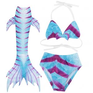 Maillot De Bain 3 Pieces Pour Fille Avec Queue De Poisson Et Bikini (300) - Neuf