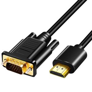 KALANKA-Câble adaptateur HDMI vers VGA en plaqué or, 1080p - pour ordinateur de bureau, projecteur, HDTV, Raspberry Pi, Roku, Xbox (1 m) - Neuf