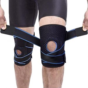 Pack De 2 Réglable Sport Genouillère Rotulienne, Le Soutien Et Le Ligament Latéral Stabilisateurs Et Les Coussinets De Gel Pour La Course, Crossfit, Basket-Ball, Volley-Ball, Co - Neuf