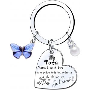 KAL-Cadeau Tata Porte Clef Tata Cadeau Tata Et Nièce Cadeau Tata Personnalisé Porte Clé Tata Et Nièce Cadeau Anniversaire Nièce Cadeau Pour Ma Nièce Cadeau Naissance Nièce Cadeaux Noël Tata - Neuf