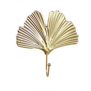 Crochet Mural en Fer Forg&eacute; de Style Nordique, 1/2/4 Pi&egrave;ces, Accessoire en Forme de Cuir oral elu, Or/Vert, Rangement pour la Maison, T1 - Neuf