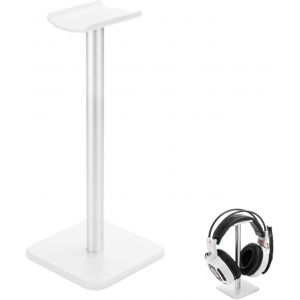 LORANKA-Support de Casque Stable, Support de Casque, Gamer Porte Casque, Convient pour Les Casques d'&Eacute;coute, Les Casques d'Ordinateur (Blanc Argent&eacute;) - Neuf