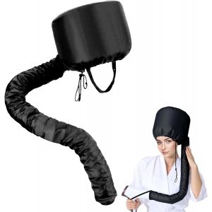 KAL-Casque Pour Sèche Cheveux,Bonnet De Sèche-Cheveux,Casques Chauffants Pour Séchage Cheveux E Conditionnant En Profondeur,Pour Le Style De Séchage Curling, Sèche-Cheveux À Capuchon (Noir) - Neuf