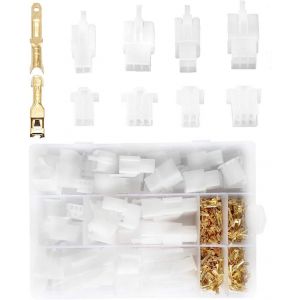 380PCS 2.8mm Pitch Terminal Connecteurs,2 3 4 6 Broches Fil électrique Connecteur Assortiment Kit pour Moto,Voiture,Camion,Scooter,Bateaux Électrique Instruments - Neuf