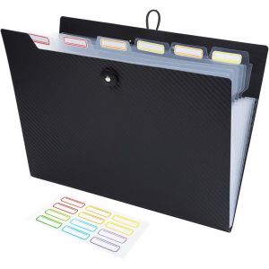 Trieur 7 Compartiments A4, Dossier Rangement Documents, Classeur Trieur Avec &Eacute;tiquettes, Rangement Des Papiers, Documents Et Pr&eacute;sentations,pour Bureau, &eacute;cole, Maison (Bleu) - Neuf