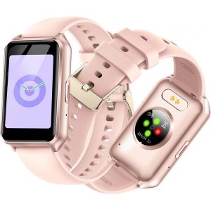 Montre Connectée Femme Bluetooth 1.57" HD Smartwatch Montre Femme Connectée 120+ Sportifs Fréquence Cardiaque Sommeil Tension Artérielle Montre Connectée Tendance pour Android iOS - Neuf