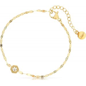 Eryi-Bracelet En Pierre Précieuse Pour Femme En Acier Inoxydable Doré 16 Cm + 4 Cm Cadeau Pour Femme Bijou Étanche, Klein, Acier Inoxydable - Neuf