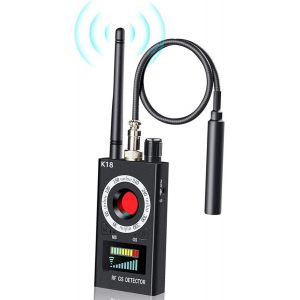Detecteur Micro Espion, Détecteur K18 RF sans Fil Camera Alarme GSM, Anti-Espion Bug Détecteur, Tracker Espion, Améliorée GSM Finder Radar Radio Scanner Signal Finder sans Fil - Neuf