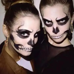 2 Pièces Boucle D'oreille Halloween, Bijoux Halloween Femme Long Pendantes Crâne Punk, Crâne Squelette Boucles D'oreilles Simple, Bijoux Gothique Pour Fête Danse Tenue Quotidienne[Bou9242508] - Neuf