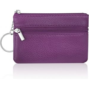 TZF-Petit Porte-Monnaie Cuir Femme, Mini Porte Monnaie Cuir Mini Petit Portefeuille avec Porte-cl&eacute;s et 3*Compartiments, Mini Coin Purse Wallet pour Femme Homme Enfant Fille Garcon - Neuf