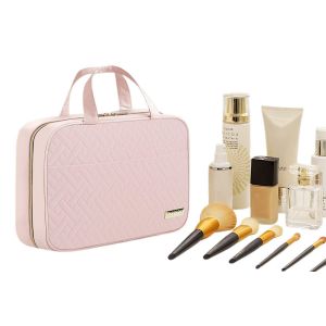Trousse de toilette suspendue, imperm&eacute;able, organisateur de maquillage, sac de voyage portable - Rose - Neuf