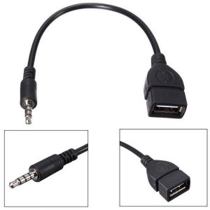 3.5mm m&acirc;le AUX Audio Prise &agrave; USB 2.0 A Femelle Jack OTG Convertisseur C&acirc;ble d'Adaptateur - Neuf