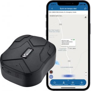 MEVRONISSHOP-Tracker GPS Voiture TK905B 2G Suivi en Temps R&eacute;el Antivol GPS Localisateur GPS Magn&eacute;tique avec Batterie Rechargeable 10000mah 150 Jours Autonomie pour V&eacute;hicule Moto Velo - Neuf