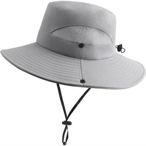 Kalanka-Chapeau De Soleil Femme L'extérieur Uv Protection Chapeau D'été À Large Bord Bonnet Pliable En Maille Plage Pêche Seau Casquette - Neuf
