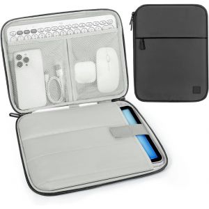 Kal-9-11"" Housse Pochette Tablette Pour Ipad 10é Gén 10,9"", Ipad (A16) 11"", Ipad Air 11"", Ipad Pro 11"", Ipad 9/8/7é Gén 10,2"", Ipad Air 5/4, Galaxy Tab A9+ Plus 11""/S9 Fe,Tab M11 11"", Noir & Gris - Neuf