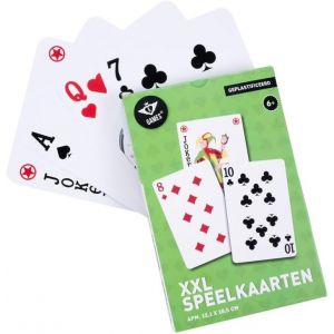 Sansh-- 390115 - Jeu De Carte À Jouer Xxl- Taille D'une Carte : 12,1 Cm X 18,5 Cm, 54 Cartes Géantes - Poker, Rami, Bridge Et Autres Jeux De Cartes - Neuf
