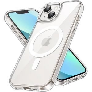Coque Magnétique Pour Iphone 13 Mini 5,4 Pouces Compatible Avec Magsafe Recharge Sans Fil, Étui Housse De Téléphone Antichoc, Dos Transparente Anti-Rayures (Transparente) - Neuf