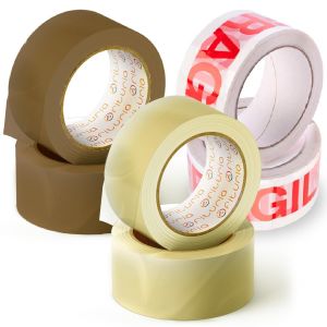 Ruban Adh&eacute;sif,Ruban D'emballage Id&eacute;al Pour L'emballage De Cartons,Exp&eacute;ditions Et D&eacute;m&eacute;nagements,Pack De 6 Rouleaux De Ruban,Bande Adh&eacute;sive R&eacute;sistante (2transparent,2marron,2fragile) - Neuf