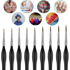 Ensemble De Pinceaux De Micro-D&eacute;tail Pour Acrylique, Aquarelle Et Peinture Artistique - Neuf