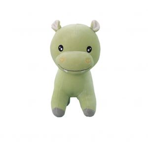 1 Peluche Hippopotame De 25/40 Cm, Jouet Doux En Peluche, Cadeau D'anniversaire Ou De Noel (Vert, Taille M) - Neuf