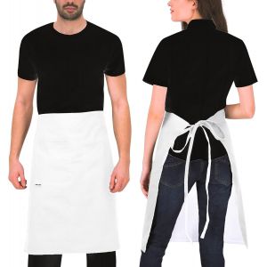 Eryi-Gavroche Tablier Serveur Restaurant Tablier Long Pour La Cuisine, L'artisanat, La Peinture, La Pâtisserie - Neuf