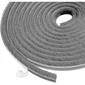 Bande De Brosse De 10 M,Joint De Brosse Auto-adh&eacute;sif Coupe-Vent Et &Eacute;tanche &Agrave; La Poussi&egrave;re Pour Fen&ecirc;tres Et Portes Mobiles,9 mm Largeur X 9 MM Hauteur,Gris - Neuf