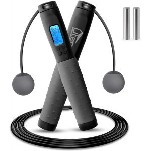 Meimie-Corde À Sauter,Corde A Sauter Sport Avec Compteur De Ies Jump Rope Sans Fil Numérique Réglable Pour Fitness,Perte De Graisse,Gym - Neuf