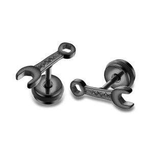 Ore-Petites Boucles D'oreilles Punk Noires Pour Homme Et Femme,En Acier Inoxydable,Accessoires De Bijouterie,Nouvelle Mode,2020-Z0008-26- - Neuf