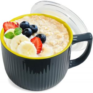 Bol À Soupe En Céramique Avec Poignée, 900 Ml, Avec Poignée, Grande Tasse De Café Pour Le Déjeuner, Pâtes, Céréales, Fruits - Neuf
