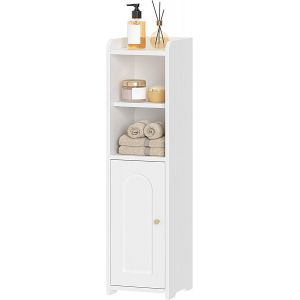 Ulteronixshop-Meuble de Salle de Bain, Meuble de Rangement avec Portes, Armoire d&iquest;Angle avec &Eacute;tag&egrave;res R&eacute;glables, Armoire de Toilette, &iquest;20 x 20 x 75 cm, Blanc BC19703X - Neuf