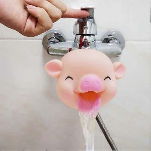 Rallonge de robinet en forme de tête de cochon, accessoire de salle de bain, accessoire de sécurité pour bébés, tout-petits et enfants. - Neuf