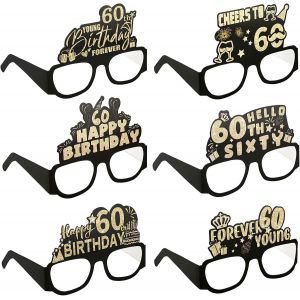 Lot De 6 Lunettes De Soleil En Papier Pour Décoration De Fête D'anniversaire,Accessoires De Photomaton-Fournitures Pour Fête D'anniversaire De Filles Et Femmes.[F165] - Neuf