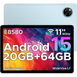 Tab A9+ Android 15 Tablette 11 Pouces,20Go+64Go (Tf 2To) Unisoc T7200 8580 Mah Gaming Tablette Android,Wi-Fi 5 Tablettes Pc,13 Mp/Fm/Face Id/Widevine L1/Otg/Gps/Deux Haut-Parleurs [2025]¿ - Neuf