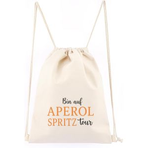 Acdsgd-Aperol Sac De Sport Avec Cordon, En Tourn&eacute;e Aperol Spritz, Sac De Gym Personnalis&eacute;, Sac &Agrave; Dos Avec Cordon, Sac De Sport (37x 46cm) - Neuf