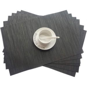 ERYI-Sets De Table En Pvc Isolants - Napperons Antidérapants Et Lavables Marron - Neuf