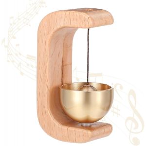 Huej-Carillon De Sonnette En Bois,Sonnette Magnétique Sans Perçage,Carillon Éolien Avec Cloche En Laiton,Entrée Magasincarillon Porte D'entrée Pour Entreprise,Bureau,Maison,Jardin - Neuf