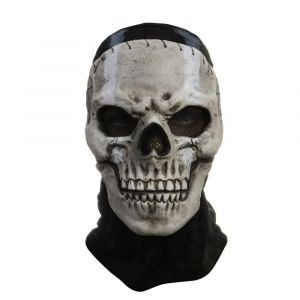 Masque De Crâne Fantôme D'horreur Unisexe Pour Halloween,Couvre-Chef En Latex Mw2,Casque De Cosplay,Accessoire De Mascarade De Fête--Skull A-Thin - Neuf