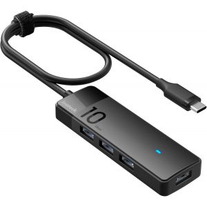JGD-Hub USB C, Hub USB 3.2 Gen 2 avec 4 Ports USB A, 10Gbps, C&acirc;ble 50cm, Compatible avec windows7/8/10/11, Linux, Mac OS - Neuf
