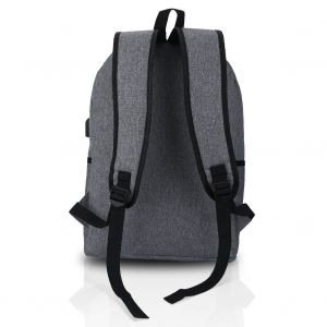 Sac a dos de voyage unisexe avec port de chargement USB (gris) - Neuf