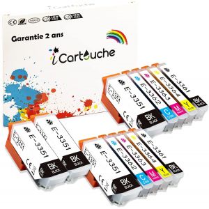 ERYI-Cartouche D'Encre Compatible Pour Espon 33Xl / T3357 Expression Premium Xp-530 Xp-540 Xp-630 Xp-635 Xp-640 Xp-645 Xp-7100 Xp-830 Xp-900 T3351 T3361 T3362 T3363 T3364 (4Bk 2C 2M 2Y 2Pbk) - Neuf
