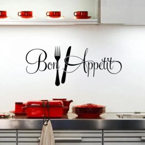 Bon appetit cuisine stickers muraux décoration de la maison -1564 Fond d'écran - Neuf
