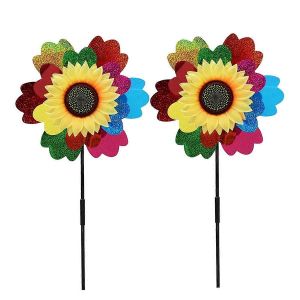 Moulin &Agrave; Vent Multicolore Ponheels Glittery,Wind Wheels - Neuf
