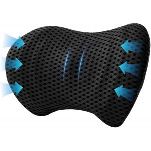 Ulteronixshop-Coussin Lombaire Ergonomique en Mousse &agrave; m&eacute;moire de Forme pour Le Soutien Dorsal - Coussin de Soutien Lombaire pour si&egrave;ges de Voiture et chaises de Bureau (Noir) - Neuf