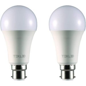 Kal-® Ampoules Led A60 | Culot À Baïonnette B22 | Économie D'énergie 12 W Ampoule À Incandescence 60 W | 4000 K À Intensité Variable 1020 Lm | Lot De 2 | Blanc Froid - Neuf