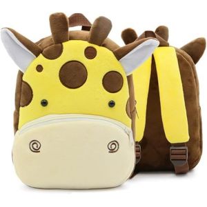 Sac à Dos Enfant Sac Bébé Garçon Fille Mini Sac d'école Maternelle en Peluche Girafe - Neuf