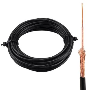 RG174 RF Câble Coaxial 6Mètres 50 Ohm Faible Perte Câble Coaxial d'Extension d'Antenne Câble Coaxial pour Routeur Câble d'Antenne WiFi pour les Connexions d'Extension Numérique Vidéo - Neuf